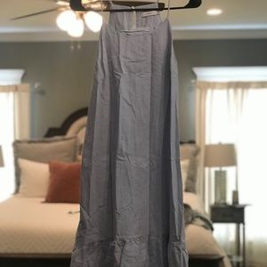 Baby blue cotton midi dress